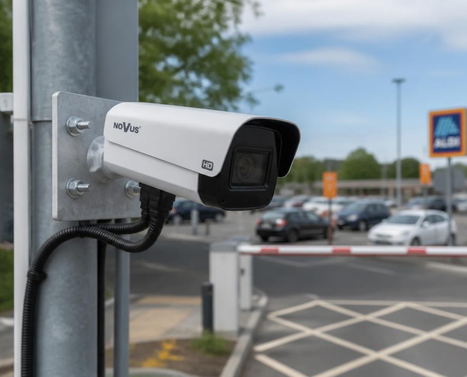 ANPR camera at a retail car park entrance